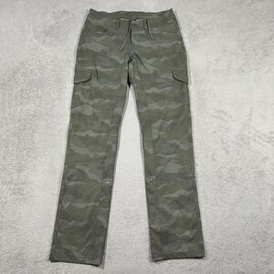 Kuhl Freeflex Roll-Up Pants Womens 4 Green Camo Cargo Outdoors Hiking Camping
